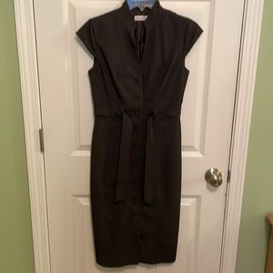 Charcoal gray Calvin Klein button down dress